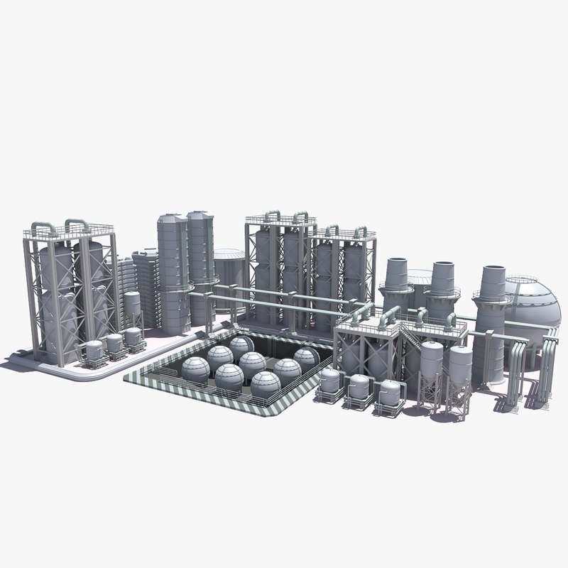 3d model of a refinery for use in a trial
